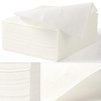 Disposable white napkins